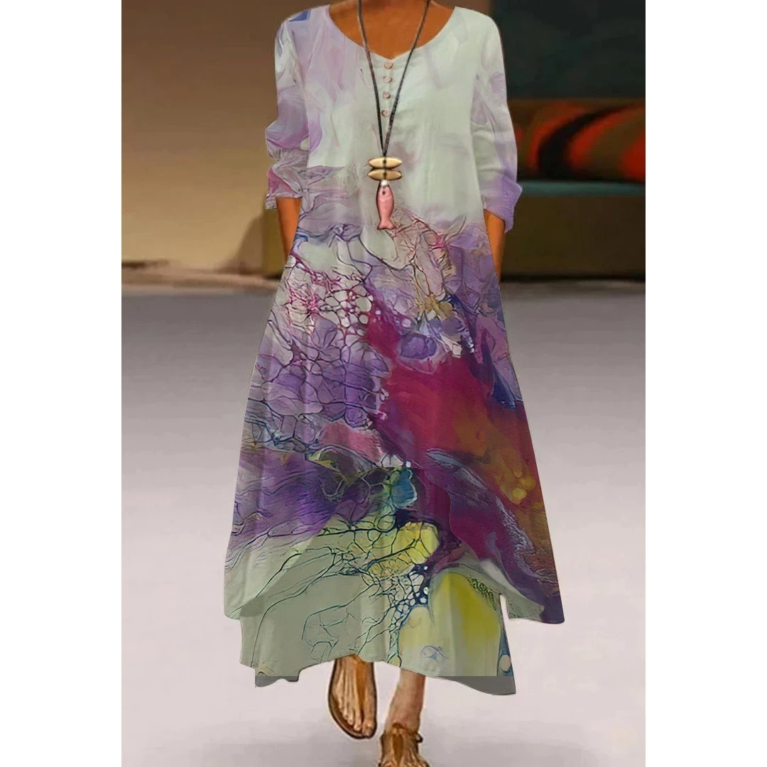 2022 Summer New Dress women's Fashion Round Neck Summer Elegant 3 / 4 Sleeve MIDI Party Sexy Dress Beach
2022 Summer New Dress women's Fashion Round Neck Summer Elegant 3 / 4 Sleeve MIDI Party Sexy Dress Beach