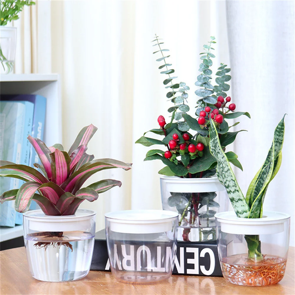 Transparent Self-Watering Plant Flower Pot PP Resin Succulent Plant Pot Indoor Home Garden Modern Decorative Pot Garden Supplies
Transparent Self-Watering Plant Flower Pot PP Resin Succulent Plant Pot Indoor Home Garden Modern Decorative Pot Garden Supplies