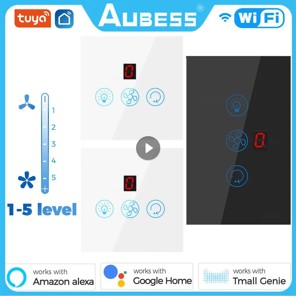 EU Us Tuya Smart WiFi Touch Switch Fan Light Ceiling Lamp Speed Control Wall Glass Panel Electrical App For Alexa Google Home
EU Us Tuya Smart WiFi Touch Switch Fan Light Ceiling Lamp Speed Control Wall Glass Panel Electrical App For Alexa Google Home