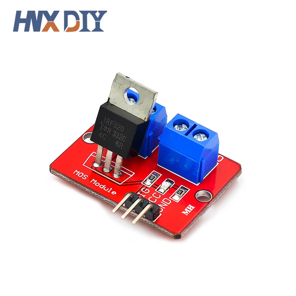 

5pcs IRF 520 0-24V Top Mosfet Button IRF520 MOS Driver Module PWM Dimmer For Arduino MCU ARM Raspberry pi