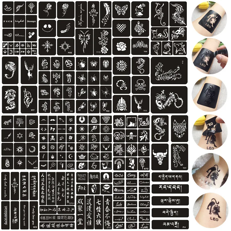 Airbrush Temporary Tattoos Stencils Reusable Glitter Henna Tattoo Templates Body Face Painting Stencil Adults Girls Women Men 
Airbrush Temporary Tattoos Stencils Reusable Glitter Henna Tattoo Templates Body Face Painting Stencil Adults Girls Women Men