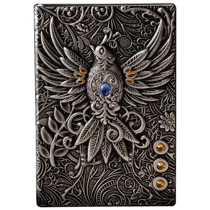 

Phoenix Embossed Journal Vintage Leather Notebook With Bookmark Personal Travel Diary Drawing Notebooks Gift For Women Men