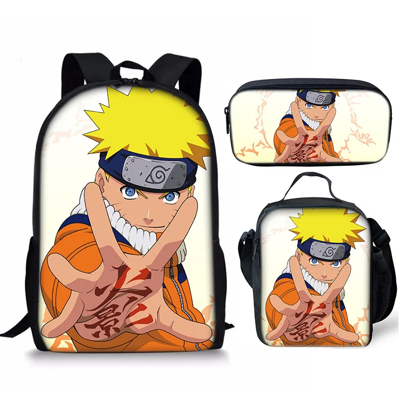 Bandai Naruto School Bag Printed Lunch Bag Pencil Case Backpack Three-piece Set Children's Toys Gifts Backpack Schoolbag
Bandai Naruto School Bag Printed Lunch Bag Pencil Case Backpack Three-piece Set Children's Toys Gifts Backpack Schoolbag