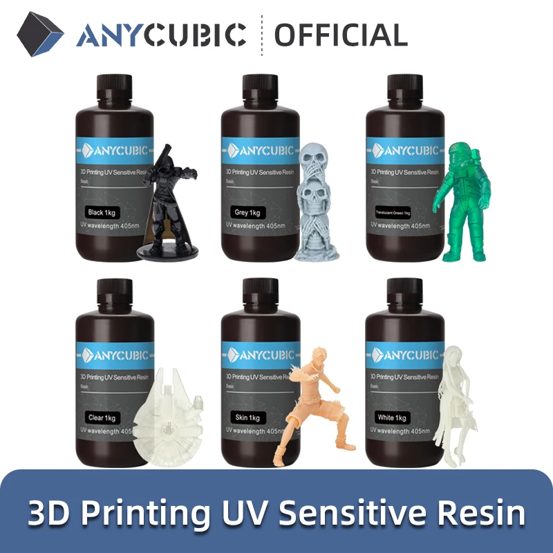 ANYCUBIC 405nm UV Resin For Photon 3D Printer Photon Mono X Printing Material LCD UV Sensitive Normal 1kg Liquid
ANYCUBIC 405nm UV Resin For Photon 3D Printer Photon Mono X Printing Material LCD UV Sensitive Normal 1kg Liquid