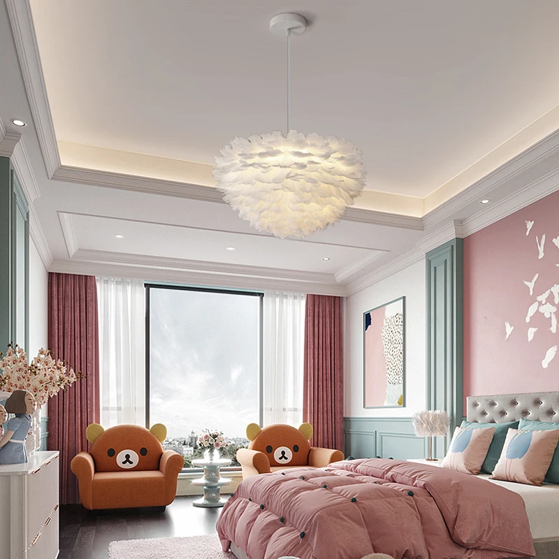 Art Chandelier Led Pendant Lamp Light Nordic Minimalist Feather Shade Lustre Bedroom Living Children's Room Decor Hanging
Art Chandelier Led Pendant Lamp Light Nordic Minimalist Feather Shade Lustre Bedroom Living Children's Room Decor Hanging