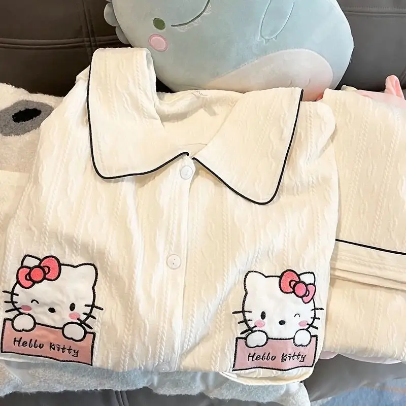 Cute Sweet Girl Pajama Set Y2K Hello Kitty Sanrio Cartoon Japanese Style Simple Summer Thin Short Sleeve Shorts Homewear
Cute Sweet Girl Pajama Set Y2K Hello Kitty Sanrio Cartoon Japanese Style Simple Summer Thin Short Sleeve Shorts Homewear