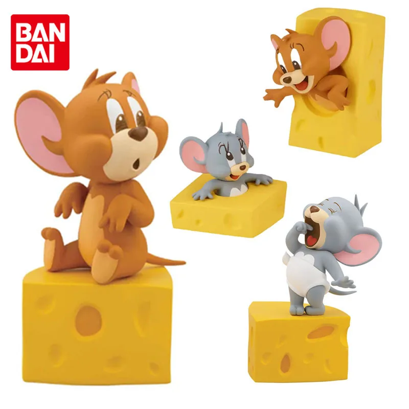 

Bandai Original Tom and Jerry Anime Figure Jerry Tuffy Action Figure Toys For Boys Girls Kids Birthday Gifts Collectible Model