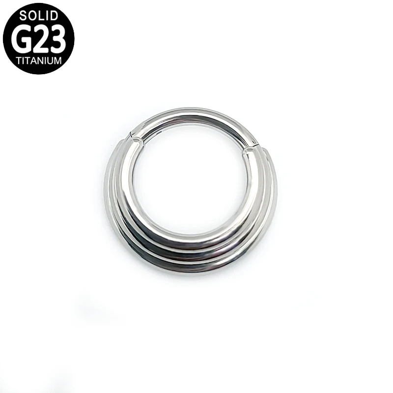 G23 Titanium Ear Piercings Nose Ring Hoop 3 Tier Stacked Hinged Segment Septum Clicker Helix Cartilage Tragus Earrings Jewelry
G23 Titanium Ear Piercings Nose Ring Hoop 3 Tier Stacked Hinged Segment Septum Clicker Helix Cartilage Tragus Earrings Jewelry