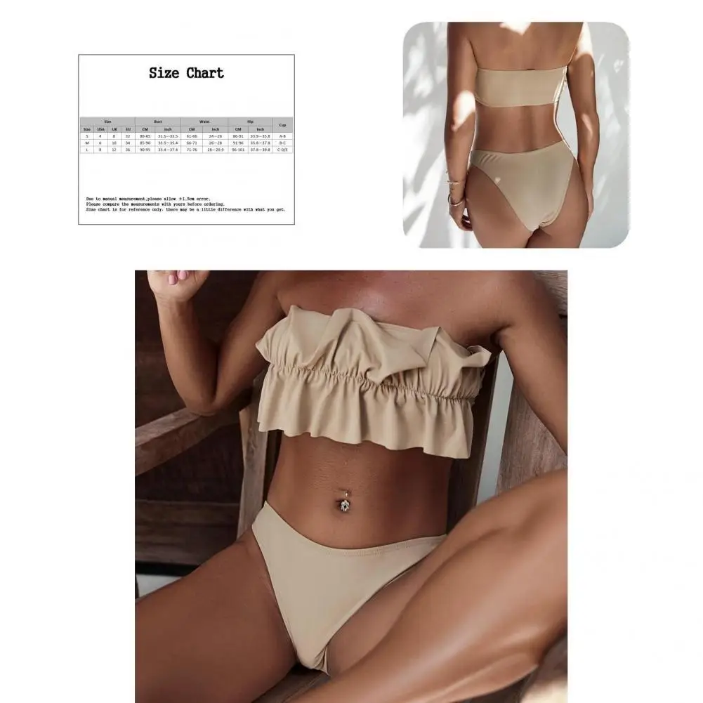 Shoulderless 2 Pcs/Set Chic Breathable Women Swimwear Beachwear Bikini Mid Waist for Beach
Shoulderless 2 Pcs/Set Chic Breathable Women Swimwear Beachwear Bikini Mid Waist for Beach
