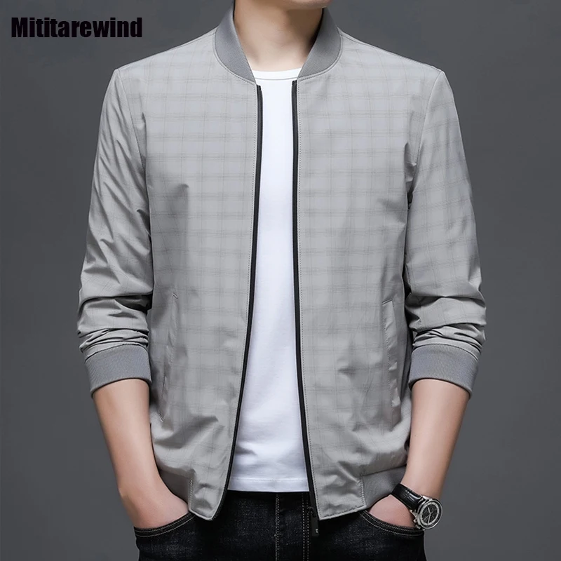 Spring Autumn Jacket for Men Smart Causal Jacket Stand Collar Plaid Print Zip Up Coat Simple Fashion Middle-aged Mens Clothing
Spring Autumn Jacket for Men Smart Causal Jacket Stand Collar Plaid Print Zip Up Coat Simple Fashion Middle-aged Mens Clothing