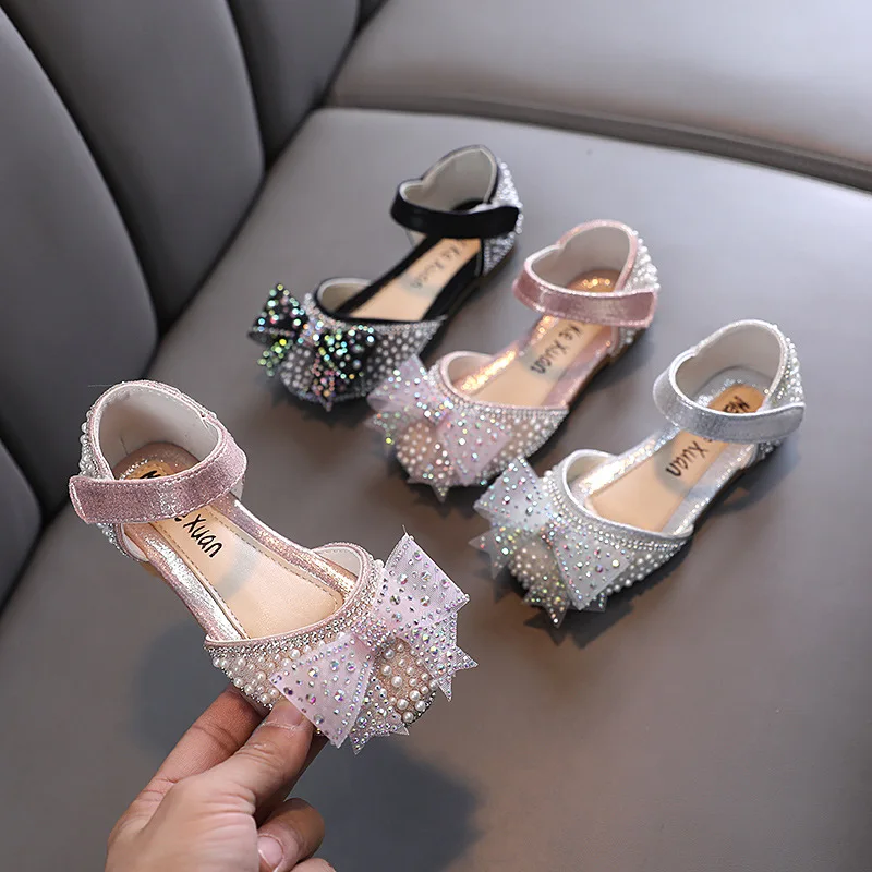 Korean Sequin Lace Bow Single Shoe Fashion Girls Pearl Princess Casual Shoes Children's Party Wedding Dance Leather Shoes
Korean Sequin Lace Bow Single Shoe Fashion Girls Pearl Princess Casual Shoes Children's Party Wedding Dance Leather Shoes