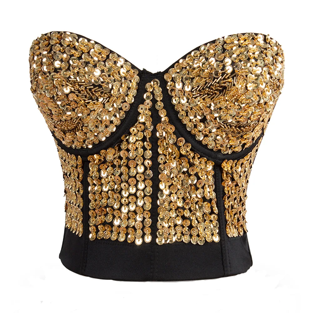 Sexy Bright Beading Sequins Nightclub Push Up Bralette Bra Cropped To Wear Out Corset Tops Female Crop Top Mujer Clothes 2020
Sexy Bright Beading Sequins Nightclub Push Up Bralette Bra Cropped To Wear Out Corset Tops Female Crop Top Mujer Clothes 2020