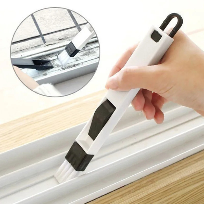 

Magic Window Cleaning Brush Creative Window Groove Cleaning with Dustpan Windows Slot Cleaner Kit Clean Window Slot Clean Tool