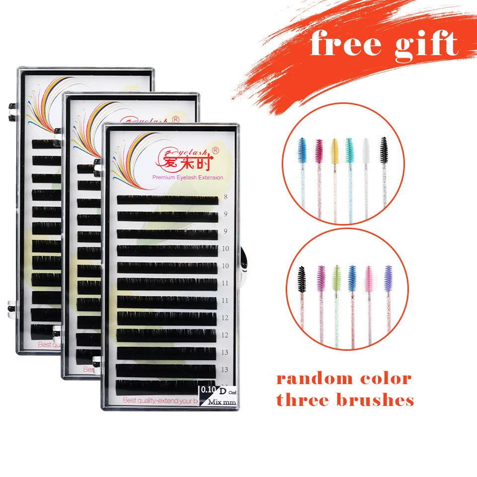 3 Trays 0.03-0.25mm Eyelash Extension B C CC D Curl Matte Black Classic Silk Eyelashes Individual Volume Lash Makeup Free Ship
3 Trays 0.03-0.25mm Eyelash Extension B C CC D Curl Matte Black Classic Silk Eyelashes Individual Volume Lash Makeup Free Ship