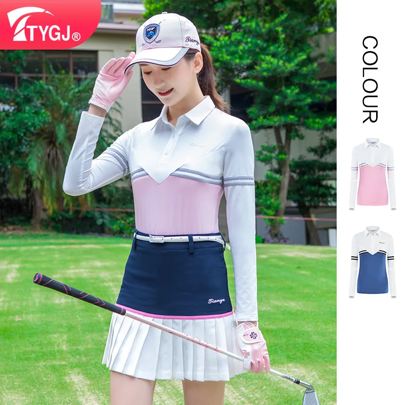 Женская рубашка-поло TTYGJ, дышащая женская футболка с длинным рукавом для гольфа, полосатые топы в Корейском стиле, Женская быстросохнущая тонкая одежда
Женская рубашка-поло TTYGJ, дышащая женская футболка с длинным рукавом для гольфа, полосатые топы в Корейском стиле, Женская быстросохнущая тонкая одежда