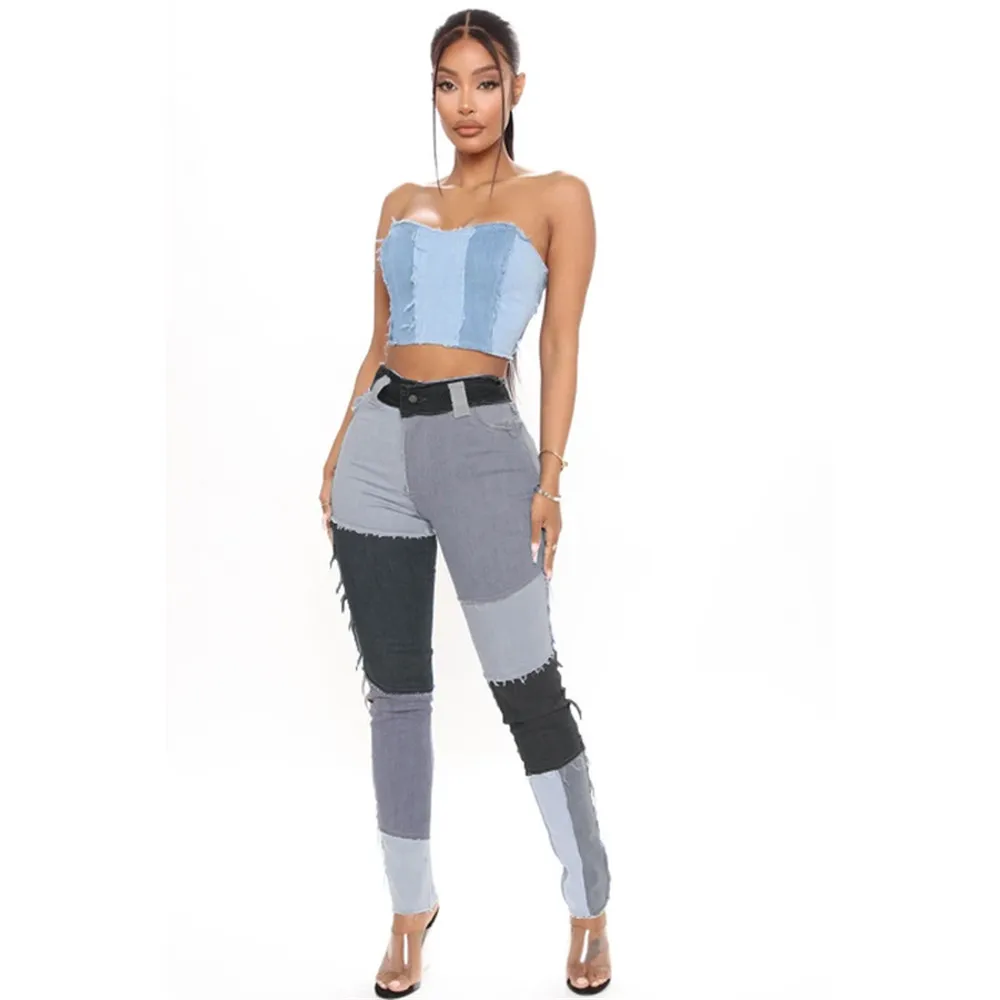 Patchwork Skinny Jeans For Women High Waist Slim Ladies Denim Pants Causal Fashion Pencil Pants Female New Full Length Trousers
Patchwork Skinny Jeans For Women High Waist Slim Ladies Denim Pants Causal Fashion Pencil Pants Female New Full Length Trousers