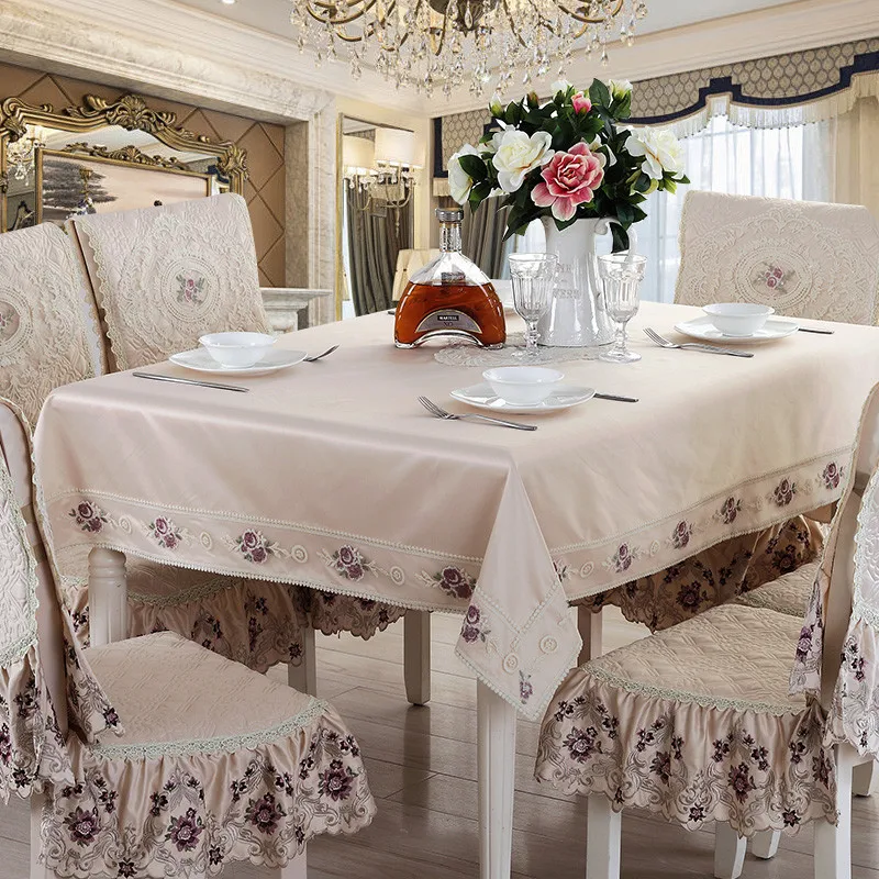 Embroidered Chair Cover Tablecloth Pastoral Dining Table Cloth Dining Chair Cushion Tea Table Cloth Cushion Chinese and European 
Embroidered Chair Cover Tablecloth Pastoral Dining Table Cloth Dining Chair Cushion Tea Table Cloth Cushion Chinese and European