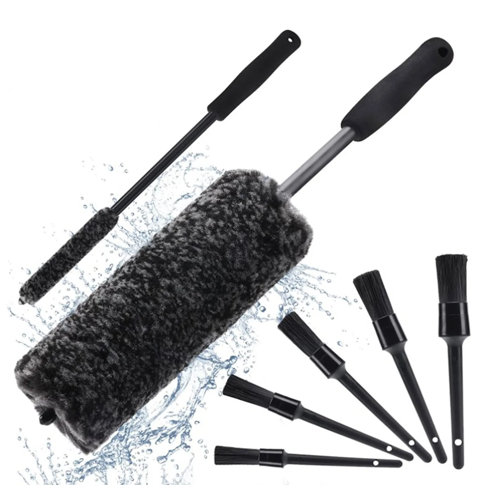 7 шт., щётки для чистки колес, из синтетической шерсти
7 шт., щётки для чистки колес, из синтетической шерсти