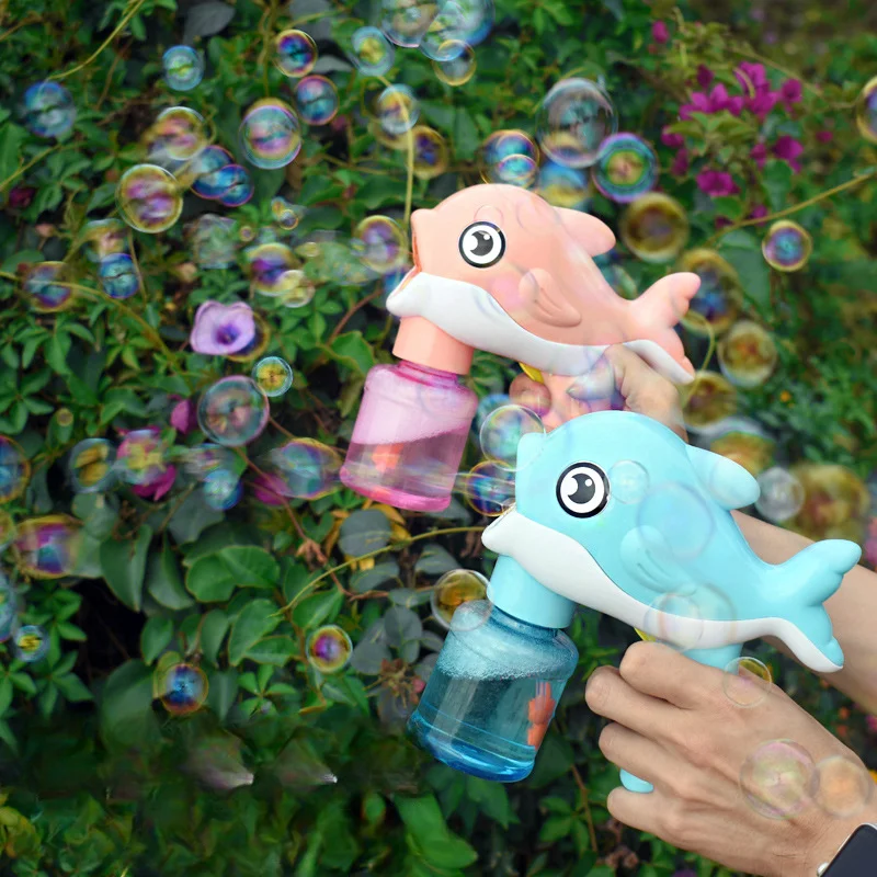 Large manual bubble machine Dolphin bubble toy for children Inertia bubble gun toy 
Large manual bubble machine Dolphin bubble toy for children Inertia bubble gun toy