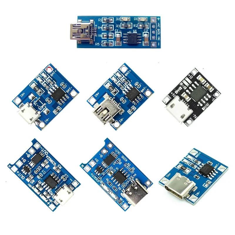 

1pcs TP4056/18650 Lithium Battery 3.7V 3.6V 4.2V Charging Board Module 1A Overshoot And Discharge Protection MICRO/MINI/TYPE-C