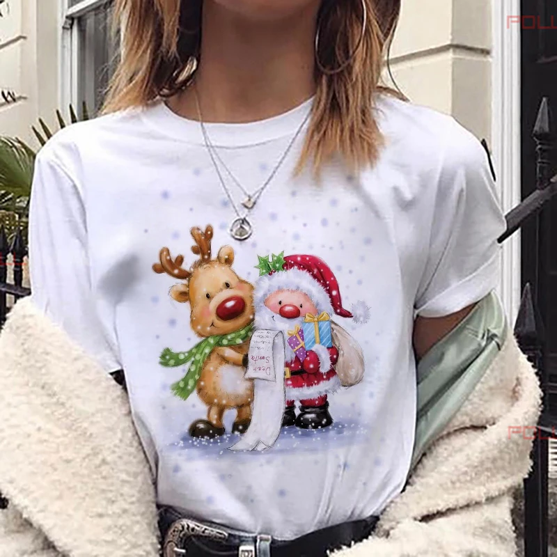 New Lovely Deer T Shirt Harajuku Women Fashion Christmas Printed Short Sleeve T-shirt White Suitable All Seasons Tshirts
New Lovely Deer T Shirt Harajuku Women Fashion Christmas Printed Short Sleeve T-shirt White Suitable All Seasons Tshirts