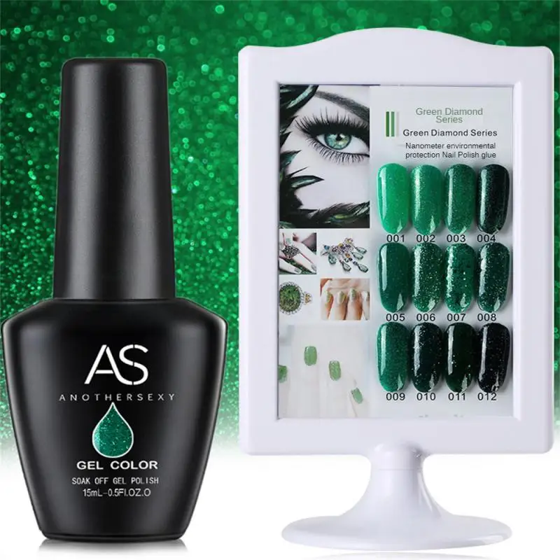 AS New 15ml Gel Nail Polish Vernis Semi Permanent Nail Polish Green Diamond Nail Oil Glue Phototherapy Summer Series Manicure
AS New 15ml Gel Nail Polish Vernis Semi Permanent Nail Polish Green Diamond Nail Oil Glue Phototherapy Summer Series Manicure