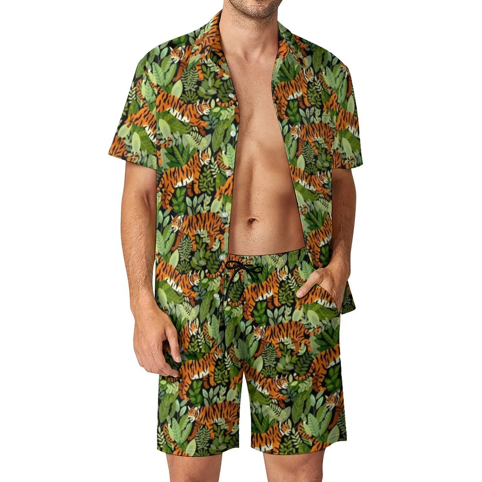 Bengal Tiger Jungle Men Sets Animal Print Casual Shorts Summer Fashion Vacation Shirt Set Short Sleeve Design Oversized Suit
Bengal Tiger Jungle Men Sets Animal Print Casual Shorts Summer Fashion Vacation Shirt Set Short Sleeve Design Oversized Suit