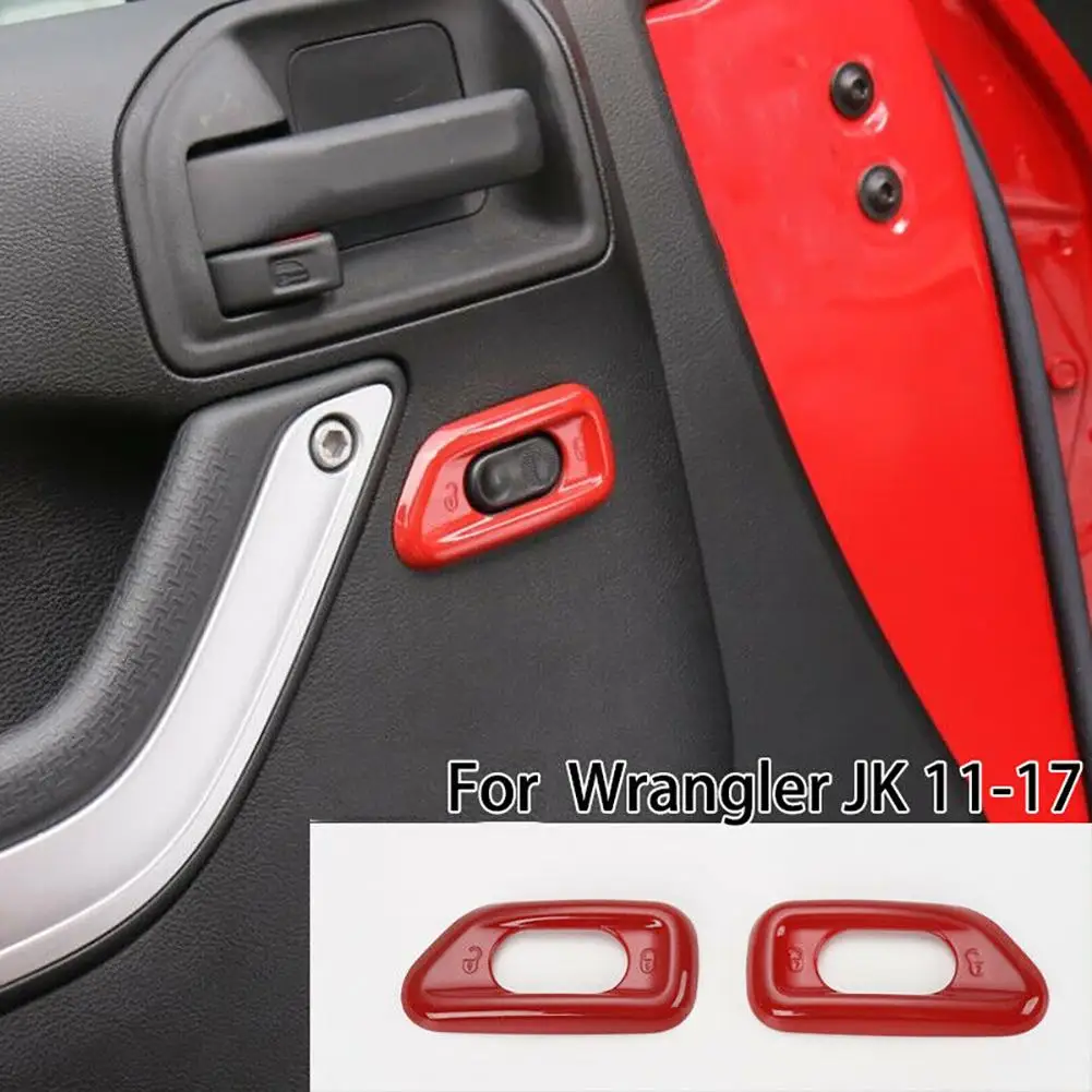 2pcs Car Door Lock Switch Button Decorative Cover Trim Cover Scratches Sticker Compatible For Wrangler Jk 2011-2017
2pcs Car Door Lock Switch Button Decorative Cover Trim Cover Scratches Sticker Compatible For Wrangler Jk 2011-2017