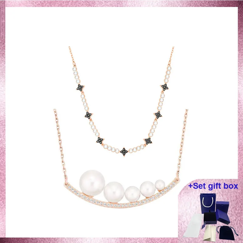 SWA High Quality Necklace Halve Necklace, Black, Rose Gold Plating Pearl Rose Gold Necklace Jewelry Free Shipping
SWA High Quality Necklace Halve Necklace, Black, Rose Gold Plating Pearl Rose Gold Necklace Jewelry Free Shipping
