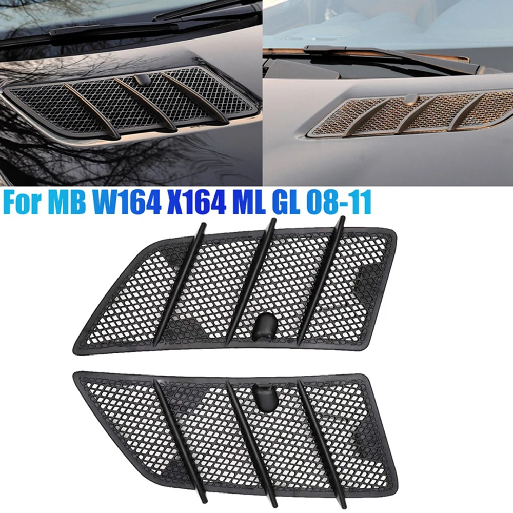 2PCS Front Hood Air Vents Grille Cover Trim ABS1648804305,1648804405 For Mercedes Benz W164 ML / GL Class 2008-2011
2PCS Front Hood Air Vents Grille Cover Trim ABS1648804305,1648804405 For Mercedes Benz W164 ML / GL Class 2008-2011
