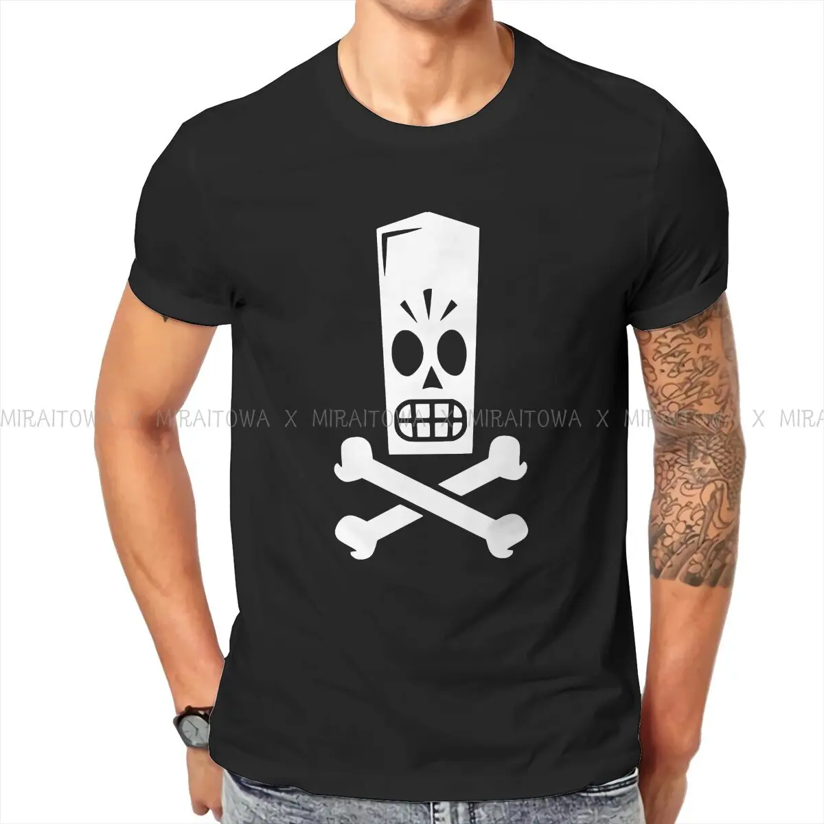 Футболка Grim Fandango из чистого хлопка, Элегантная футболка с изображением Мэнни, черепа и перекрестных костей, повседневная мужская одежда с п...
Футболка Grim Fandango из чистого хлопка, Элегантная футболка с изображением Мэнни, черепа и перекрестных костей, повседневная мужская одежда с п...