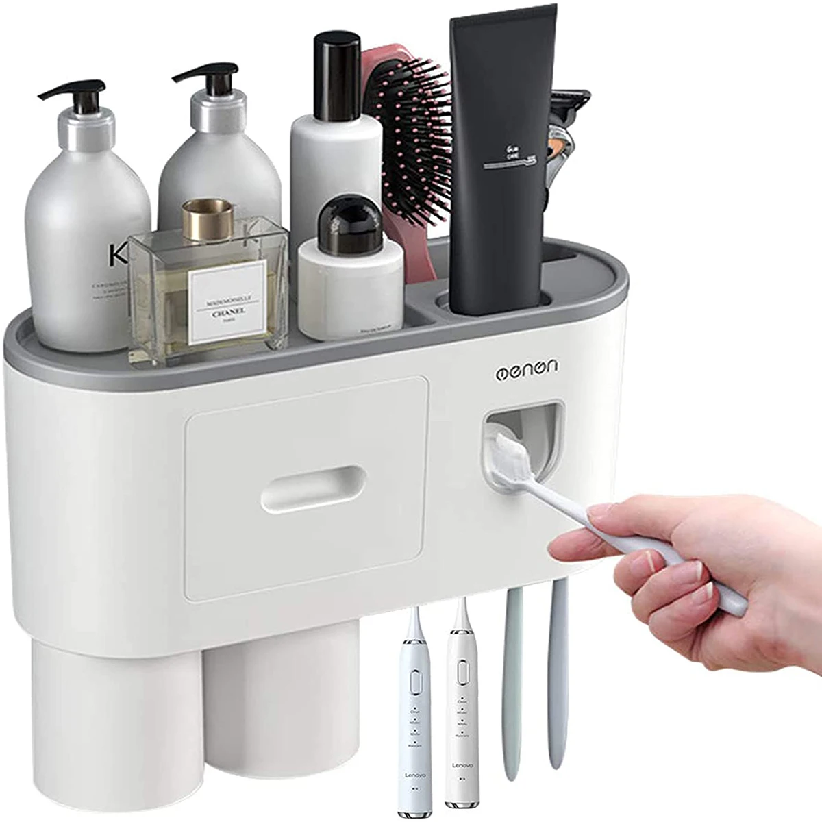 Magnetic Adsorption Inverted Toothbrush Holder Automatic Toothpaste Dispenser With Cup Toothpaste Bathroom Accessories Set
Magnetic Adsorption Inverted Toothbrush Holder Automatic Toothpaste Dispenser With Cup Toothpaste Bathroom Accessories Set
