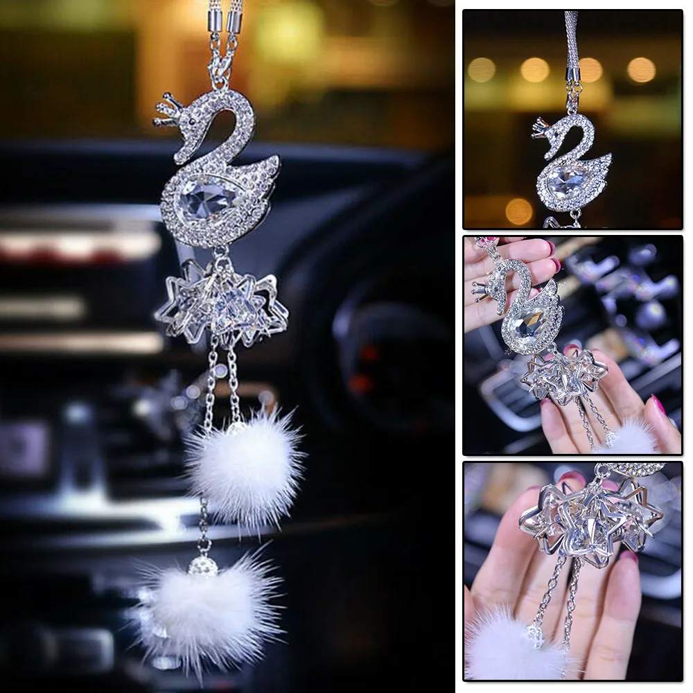 Car Ornament Rhinestone Swan Plush Ball Pendant Auto Interior Accessories Artificial Crystal Rear View Mirror Hanging Decorative
Car Ornament Rhinestone Swan Plush Ball Pendant Auto Interior Accessories Artificial Crystal Rear View Mirror Hanging Decorative