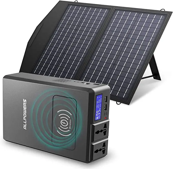 Portable Power Station with Monocrystalline Solar Panel in, 154Wh Power Bank with AC Output + 60W Foldable Solar Panel
Portable Power Station with Monocrystalline Solar Panel in, 154Wh Power Bank with AC Output + 60W Foldable Solar Panel