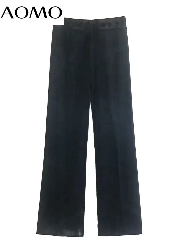 AOMO 2022 New Women Chic Black Velvet Suit Pants Trousers Office Lady Elegant Pants QD160A
AOMO 2022 New Women Chic Black Velvet Suit Pants Trousers Office Lady Elegant Pants QD160A