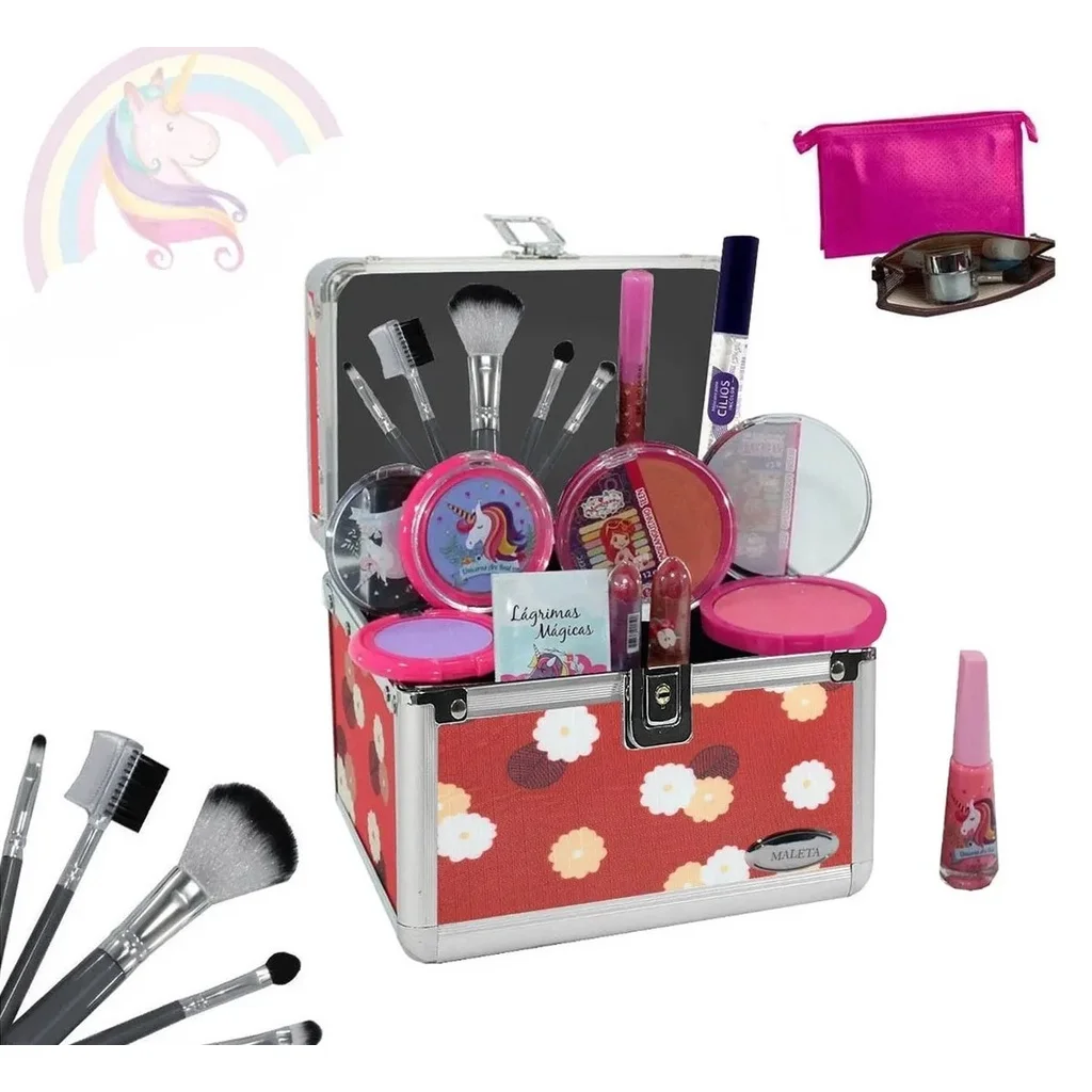 Makeup Case + Set Children Beauty Cosmetics For Child Girl + 5 Brushes BZ33
Makeup Case + Set Children Beauty Cosmetics For Child Girl + 5 Brushes BZ33