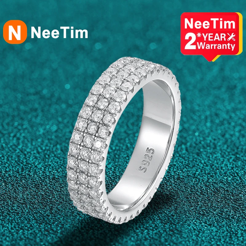 NeeTim Full Moissanite Ring Sterling Silver 925 with Gold Plated Wedding Engagement Eternity Band Patry Luxury Jewelry for Women
NeeTim Full Moissanite Ring Sterling Silver 925 with Gold Plated Wedding Engagement Eternity Band Patry Luxury Jewelry for Women