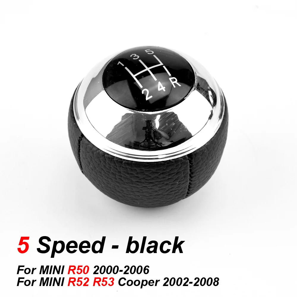 

Car Hand Speed Gear Shift Knob Shifter Lever Hand Ball For Mini R50 2000-2006 Cabrio R52 R53 Cooper 2002-2008 5 / 6 Speed