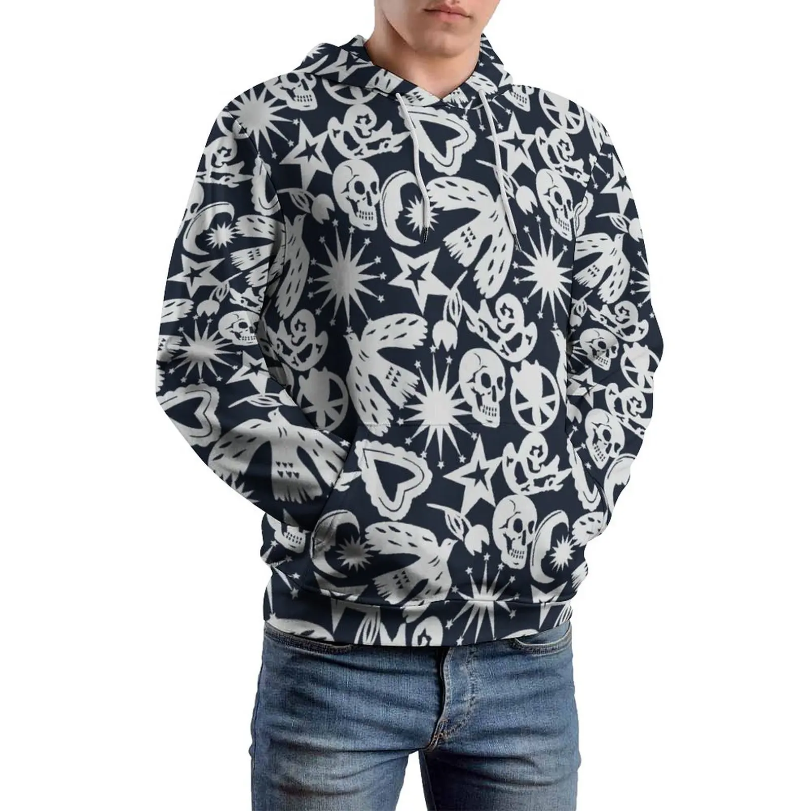 Vintage Skull Casual Hoodies Male Moon Sun Star Print Street Wear Hoodie Winter Long Sleeve Cute Custom Clothes Large Size
Vintage Skull Casual Hoodies Male Moon Sun Star Print Street Wear Hoodie Winter Long Sleeve Cute Custom Clothes Large Size