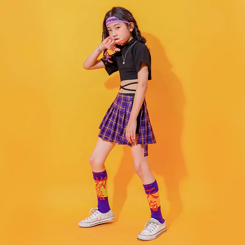Children Girls Streetwear Hip Hop Jazz Plaid Mini Skirt Kids Cheerleading Team Dance Stage Clothing Short Sleeve Tshirt Sets
Children Girls Streetwear Hip Hop Jazz Plaid Mini Skirt Kids Cheerleading Team Dance Stage Clothing Short Sleeve Tshirt Sets