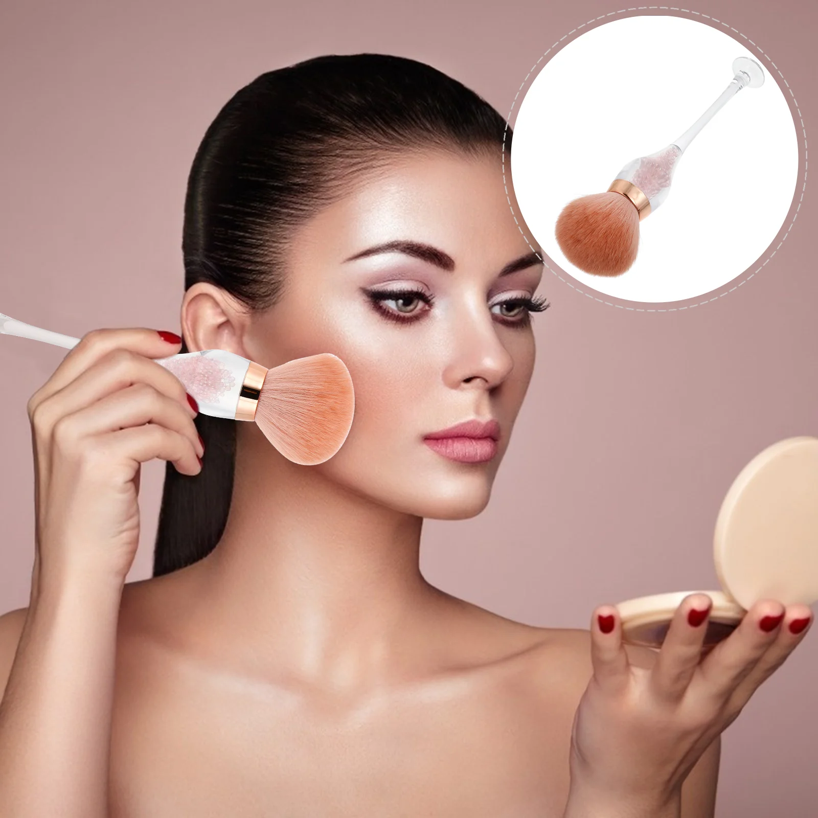 

Brush Blending Blush Makeup Foundation Travel Tool Face Highlight Loose Bronzer Brushes Brushe Kabuki Portable Make up