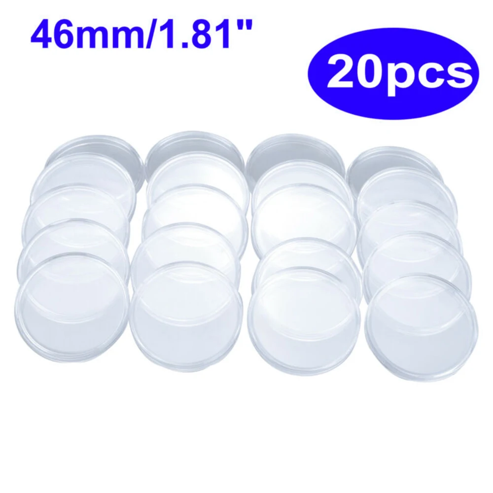 20PCS 46mm Plastic Coin Holder Coins Capsule Storage Case Transparent Coins Commemorative Display Box+5 Sizes Pad Ring
20PCS 46mm Plastic Coin Holder Coins Capsule Storage Case Transparent Coins Commemorative Display Box+5 Sizes Pad Ring