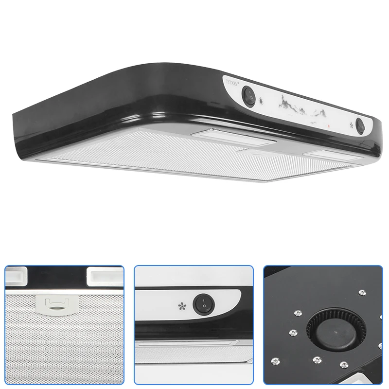 TYTXRV 12V Kitchen Button Range Hood with Dual LED lights Removable Clean For Small Vehicle kitchen utensils For Caravan Camper
TYTXRV 12V Kitchen Button Range Hood with Dual LED lights Removable Clean For Small Vehicle kitchen utensils For Caravan Camper