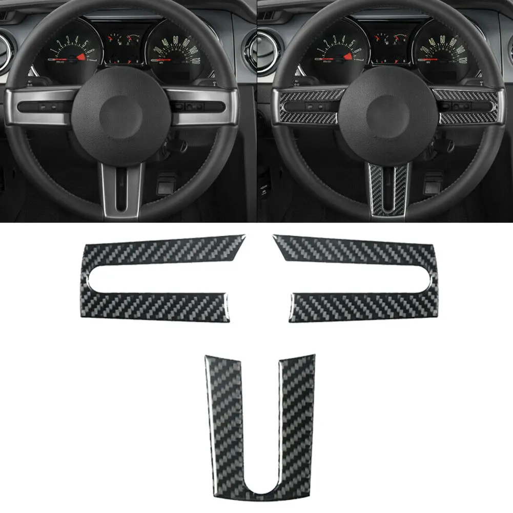3Pcs Carbon Fiber Interior Steering Wheel Cover Trim Carbon Fiber Interior Steering Wheel Cover Trim For Ford Mustang 2005-2009
3Pcs Carbon Fiber Interior Steering Wheel Cover Trim Carbon Fiber Interior Steering Wheel Cover Trim For Ford Mustang 2005-2009