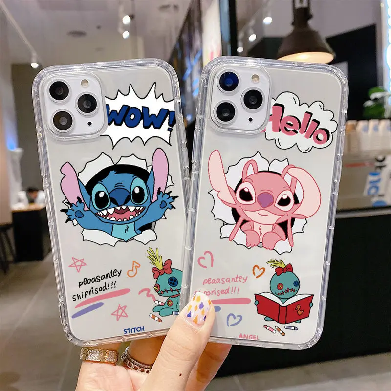 Disney Funny Creative Cartoon Stitch Couple Clear Silicon Phone Case For iPhone XR XsMax 8Plus 11 12 13 13 Pro Max Cover
Disney Funny Creative Cartoon Stitch Couple Clear Silicon Phone Case For iPhone XR XsMax 8Plus 11 12 13 13 Pro Max Cover