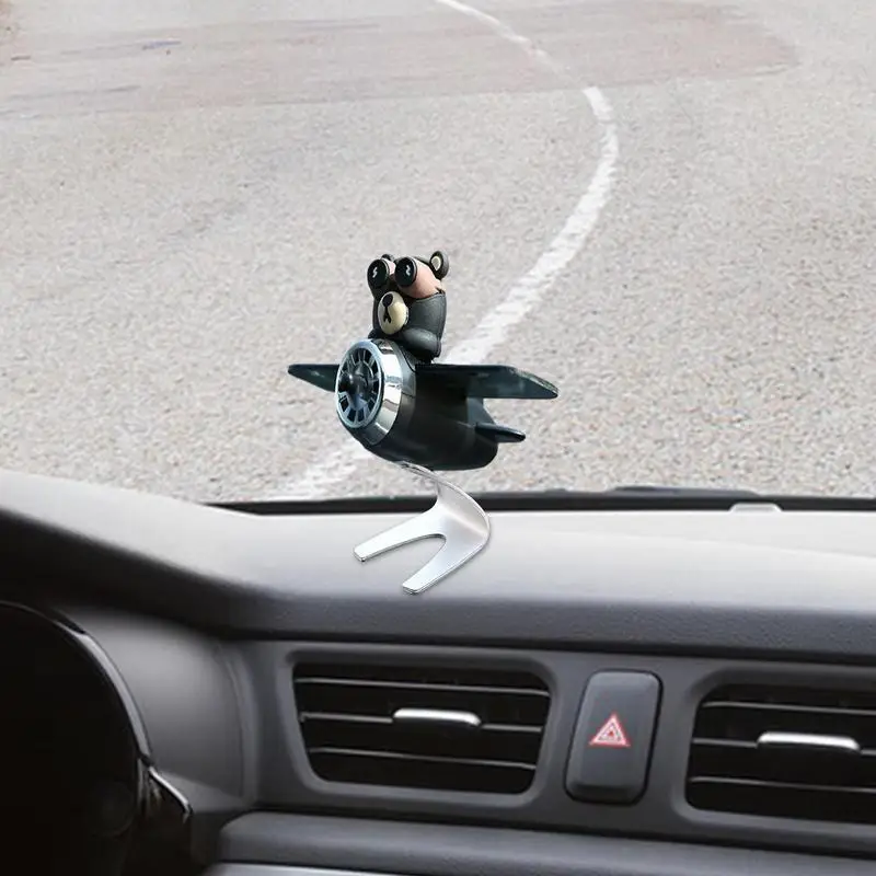 Bear Pilot Car Air Freshener Cartoon Solar Power Rotating Propeller Automotive Air Outlet Fan Creative Car Perfume Decoration
Bear Pilot Car Air Freshener Cartoon Solar Power Rotating Propeller Automotive Air Outlet Fan Creative Car Perfume Decoration