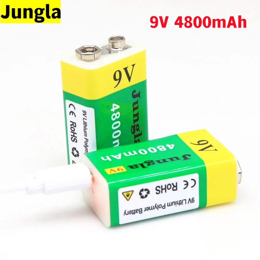 9V Battery 4800mAh li-ion Rechargeable battery Micro USB Battery 9v lithium for Multimeter Microphone Toy USB charging cable
9V Battery 4800mAh li-ion Rechargeable battery Micro USB Battery 9v lithium for Multimeter Microphone Toy USB charging cable