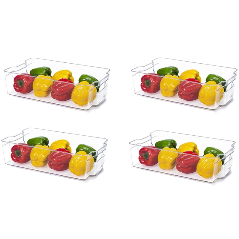 4Pcs Refrigerator Organizer Bins Clear Plastic Bins For Freezer, Kitchen Cabinet, Pantry Organization
4Pcs Refrigerator Organizer Bins Clear Plastic Bins For Freezer, Kitchen Cabinet, Pantry Organization