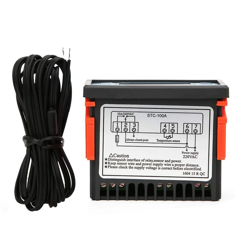 STC-100A Temperature Controller Cool Heat Refrigerator Thermostat Regulator Thermoregulator Thermocouple Sensor,AC 220V
STC-100A Temperature Controller Cool Heat Refrigerator Thermostat Regulator Thermoregulator Thermocouple Sensor,AC 220V