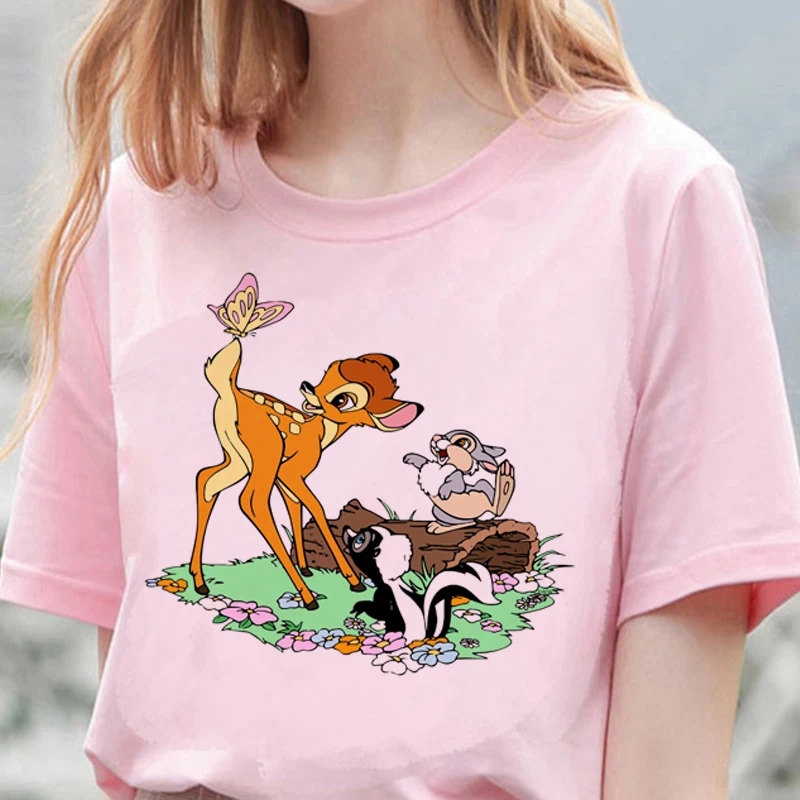 Disney Unisex Anime Couples T-shirt Female Disney Cartoon Bambi Pink T Shirt Women Summer Top Short Sleeve Harajuku Graphic Tee
Disney Unisex Anime Couples T-shirt Female Disney Cartoon Bambi Pink T Shirt Women Summer Top Short Sleeve Harajuku Graphic Tee